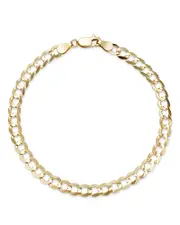 Bloomingdale's Fine Collection Men's Comfort Curb Link Chain Bracelet in 14K Yellow Gold