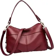 [Frediuo] Womens Leather Shoulder Bag Fashionable Underarm Bag for Dating Commuting Street