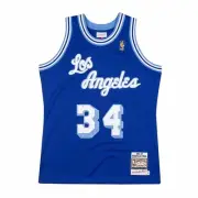 Mens Mitchell & Ness NBA Authentic Jersey 96 Los Angeles Lakers Shaquille O'Neal