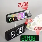 180° Rotation Led Digital Clock Mirror Electronic LED Clock