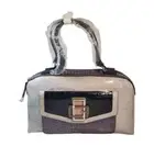 GUESS Kairi Stone Croc Grain Multi Color Dome Satchel Purse Beige Purple Black