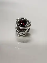 AUTHENTIC PANDORA JANUARY RED ETERNITY CIRCLE CHARM #790065C06