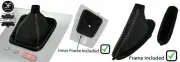 BLACK STITCH ITALIAN CROSS LEATHER BOOT SET +PLASTIC FRAME FOR ALFA ROMEO BRERA (for: Alfa Romeo)