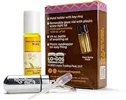 Nard Anointing Oil from Israel Boxed Gift Set with Dispenser, Holy Jerusalem Oil & Silver Metal Keychain Bottle Container, Plastic Dropper & Small Glass Vial, Aceite Ungido y Botella
