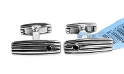 DAVID YURMAN DIAMOND ELONGATED ROYAL CORD CUFFLINKS STERLING SILVER # 422 NEW