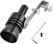 LOUDER Aluminum Alloy Universal Turbo Whistle,Turbo Sound Exhaust Muffler Pipe Whistle Car Roar Maker, Car Tail Whistle,Car Blow off valve Tip Simulator Whistler (XL_Black)