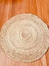 Beyond Decor 100% Natural Round Jute Rug for Bedroom, Living Room, Hallway (120 cm)