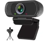 Full HD 1080P Webcam with Privacy Shutter and Tripod Pro Streaming Web Camera