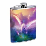 Unicorn Fantasy Em1 Flask 8oz Stainless Steel Hip Drinking Whiskey