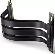 Flexible 200mm PCIe 4.0 Riser Cable - 16x GPU Connection for High-End Gaming