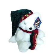2001 Kmart Collectible Bears Christmas White Teddy Bear Stuffed Boys 20" New