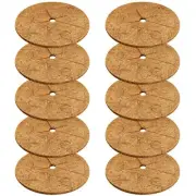 10 Pcs 11.8 Coco Coir Fiber Tree Mulch Ring Protector Mat- Coco Liner Mulch ...