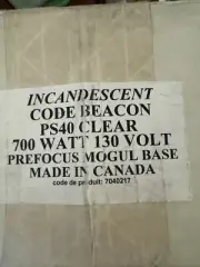 700 Watt Incandescent Light Bulb Mogul Base E39 PS40 Clear 7040217