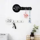 Storage Rack Coat Hooks Wall Keys Shape Hook Retro Wood Key Holder Storage Rack
