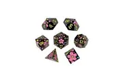 LPG Dice RPG Set Inscripted Sakura Pastel Black