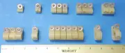 (22PCs) ASSORTED, MIL-SPEC CABLE CLAMP SCREW MOUNT, MS25281-R2,R3,R4,...,R10,R11