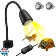 Moonorange Upgrade Reptile Heat Lamp, 360° Rotatable Light Lamp with 2pcs Lon