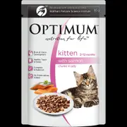 OPTIMUM Kitten Salmon Chunks In Jelly Wet Cat Food 85g