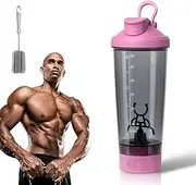 Drinkifys Blender Cup, 24oz Electric Protein Shaker Bottle Delivering 30 Second Uniform Mixing, 100% no Lumps/Leaks, with Type C 10‑Minute Fast Charging for Daily Fitness (Pink,Style B)