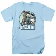 Archer & Armstrong Trunk and Crossbow T Shirt Mens Licensed Comic Tee Light Blue