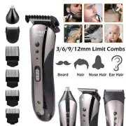 3 IN1 Professional Hair Clippers Trimmer Kit Men Cutting Machine Barber Salon US