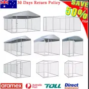 Outdoor Large Dog Kennel Garden Pet Animal House Exercise Training Cage Lockable