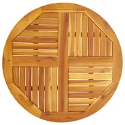 vidaXL Table Top Ø80x2.2 cm Round Solid Wood Acacia