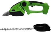 Cordless Grass Shears, 2 in 1 Mini Hedge Trimmer, Charging 1.5 Hours, Grass Trimmer with 90° Rotatable Handle, with Lithium-ion Battery and Fast Charger, with 1 Goggles, for Gardening, Lawn, Yard