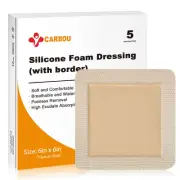 5Pcs Silicone Foam Dressing 6" x 6" (15cmx15cm) - Square Wound Care Dressing ...