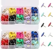 600Pcs Thumb Tacks, BetterJonny 10 Colors Cork Board Push Pins with Storage Box Round Head Decorative Thumbtack for Bulletin Board Marking Maps Poster Pictures Notice Boards