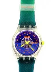 NEW Swatch Stop Watch OROLOGIO SSK103 with Case and Papers 1996 NOS WORKS GREAT