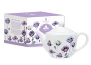 Purple Poppies Teapot with Metal Infuser