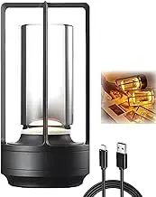 Lumisom Crystal Lamp,3 Colors Rechargeable Cordless Led Lights for Crystal Lantern Lamp,Lumisom Crystal Lantern Lamp,Restaurant/Bedroom/Bar/Cafe/Camping Lights (Black)