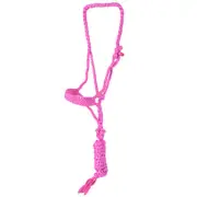 13KK 8 Ft Hilason Western Nylon Poly Flat Braided Mule Tape Halter And Lead