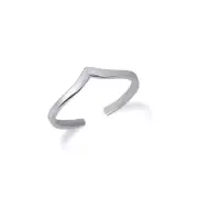 .925 Sterling Silver Chevron Wishbone Toe Ring