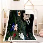 Black Metal Chain Witty Person 3D Warm Plush Fleece Blanket Picnic Sofa Couch