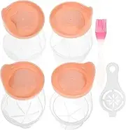 FELTECHELECTR High-temperature Pp Material Steamed Egg Molds 6pcs Set for Cake Rice Jelly Pudding