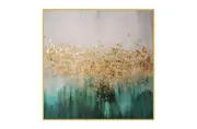 Pacific Green Square Framed Canvas Wall Art Small Posters And Prints Posters & Prints