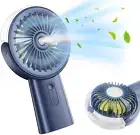 Portable Handheld Misting Fan,Rechargeable Power Bank Mister Fan,90° Adjustable