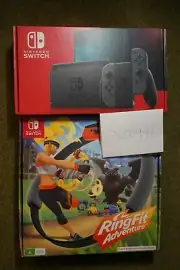 Nintendo Switch Console Grey with Ring Fit! Fast Ship!