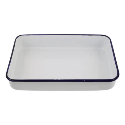 Enamel Baking Pan Serving Dishes for Hot Food Oven Roasting Tray