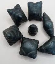Peruvian Chumpi Carved in Meteorite Stone Jiwaya 1 a 7 Points