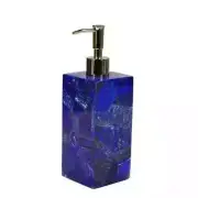 Lapis Lazuli Stone Soap Dispenser, Refill Shampoo Dispenser For Bathroom Decor