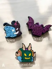 Blox Fruits Shoe Charms 3 Piece Set – Roblox, Gaming, Spirit, Devil Fruit & Drag