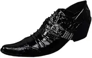 [Generic] Oxford for Men Brogue Shoes Lace Up Genuine Leather Luxury Monk Strap Delicate Textur Wingtip
