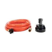 Camco RhinoFlex 10 Foot RV Sewer Hose with Rinser Cap Orange Hose Kit