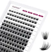Cluster Lashes 144PCS Cluster Eyelash Extensions 8-16mm Mixed DIY Lash Extensions Wispy and Soft Lash Cluster Self-Application DIY Lashes at Home