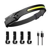USB Rechargeable LED Sensor Headlight XPE+COB Headlight Work Light 9170