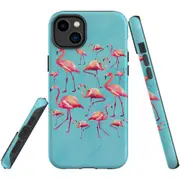 For iPhone 14 Plus Case Tough Protective Cover, Flamingoes