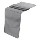 2Pcs Burlap Table Runner, 12" x 120" Linen Natural Dining Placemat Rolls, Grey